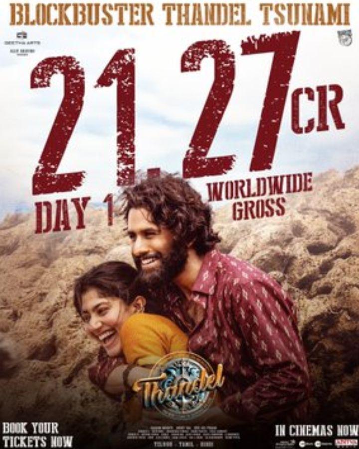 Thandel Collects 21.27 Cr Worldwide on Day One