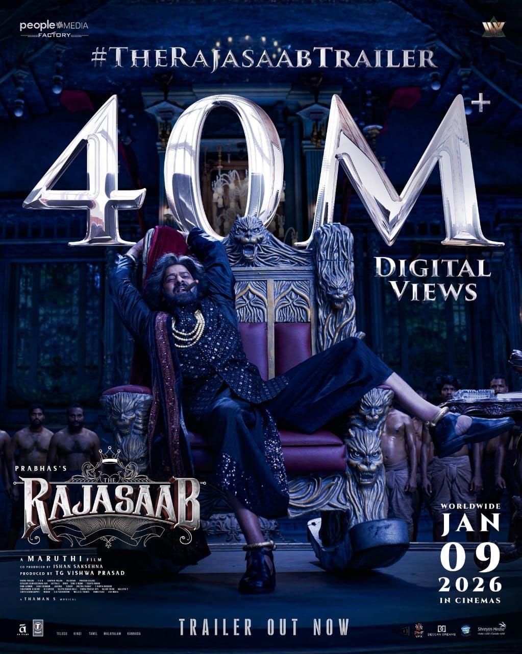 The Raja Saab trailer gets record views