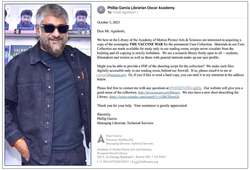 The Vaccine War Gets Accepted By Oscar Library