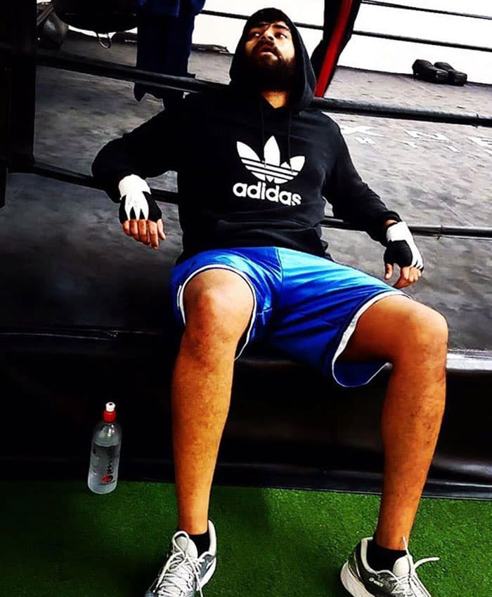 Varun Tej Sweats out with Kick Boxing