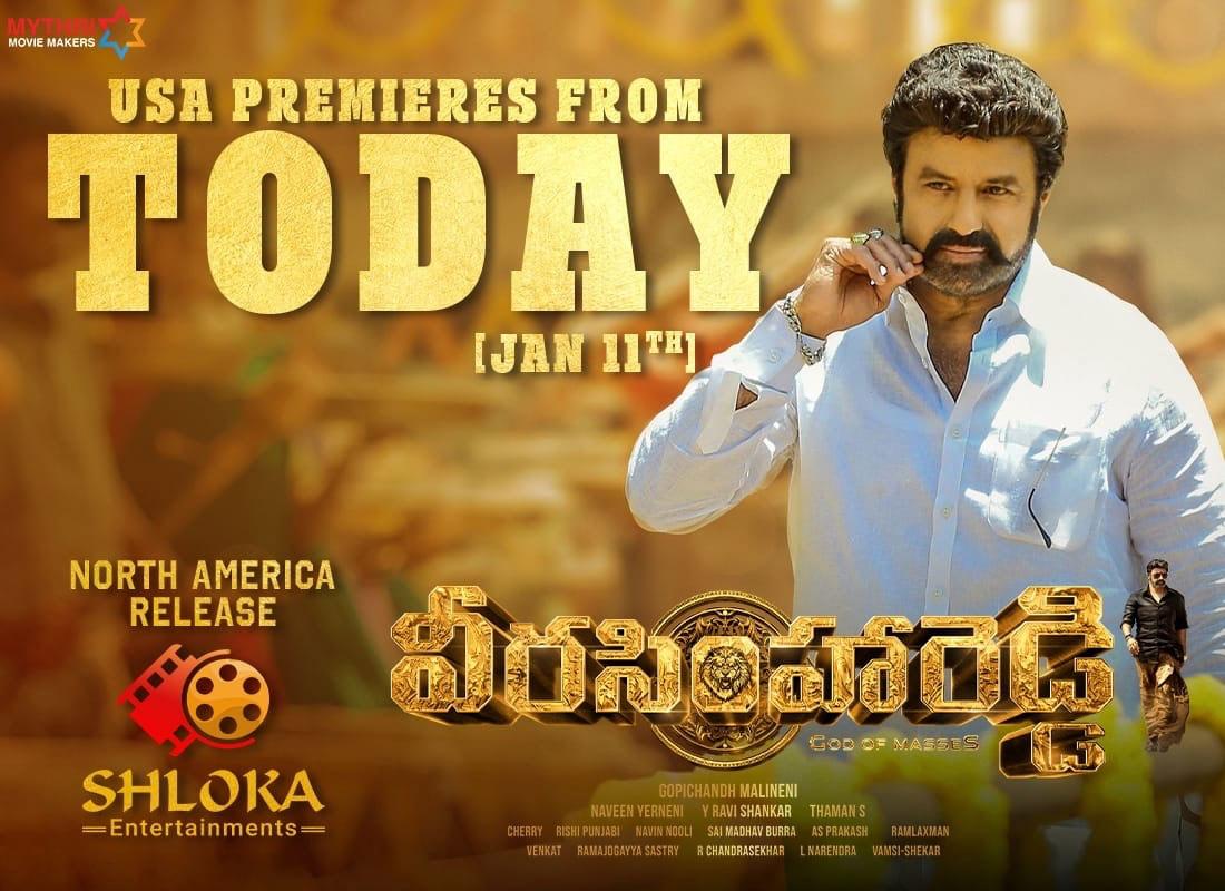 NBK Veera Simha Reddy U.S. Premieres