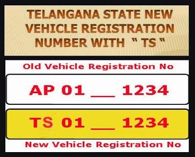 Vehicle registration numbers to be changed from AP to TS