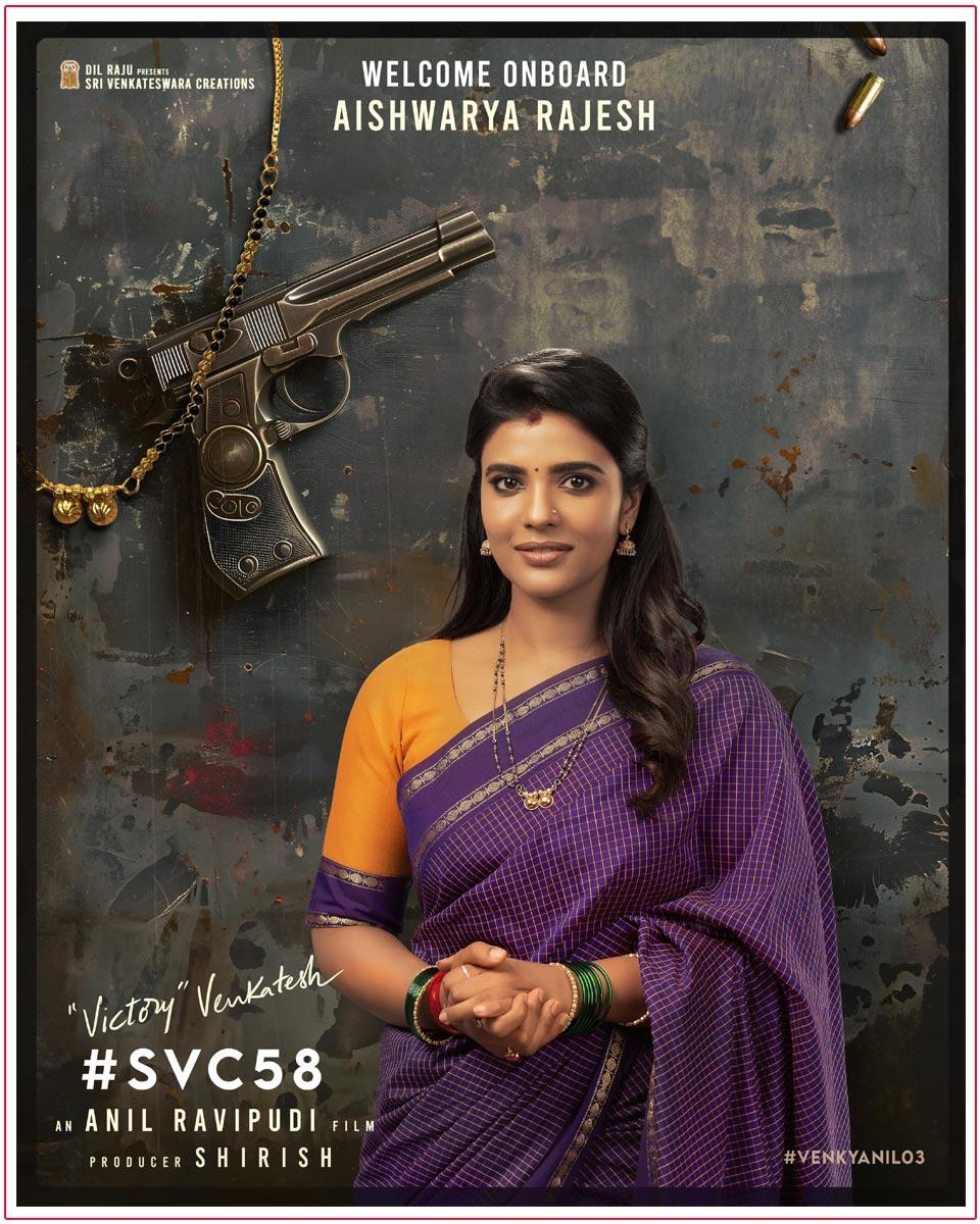 Aishwarya Rajesh Pairing With Venkatesh In Anil Ravipudi Directorial