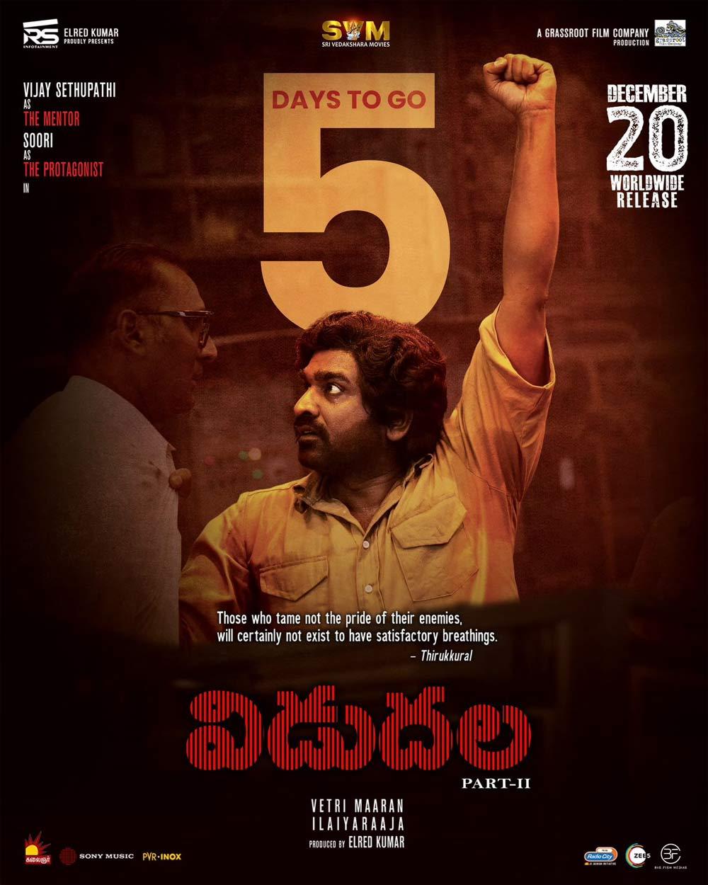 Vidudala Bags A Certificate Ahead of Theatrical Release