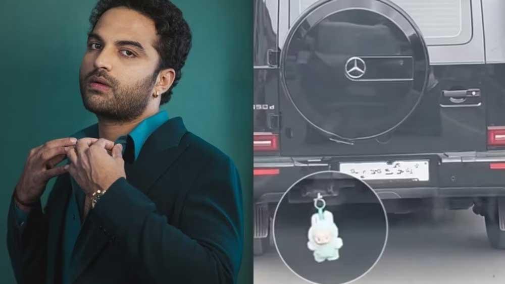 Vishwak Sen using Labubu in this way for his car