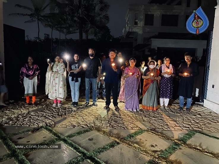 Chiru Family With Candles - 1 / 6 photos