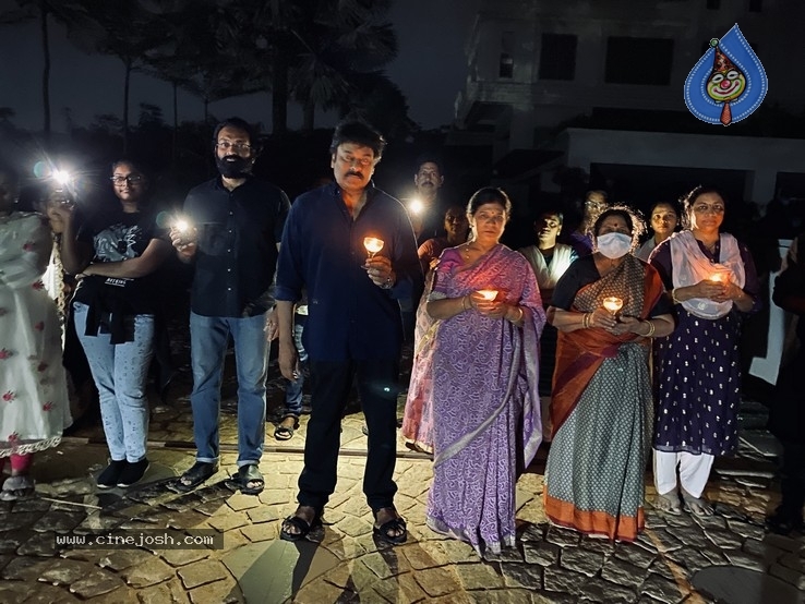 Chiru Family With Candles - 4 / 6 photos