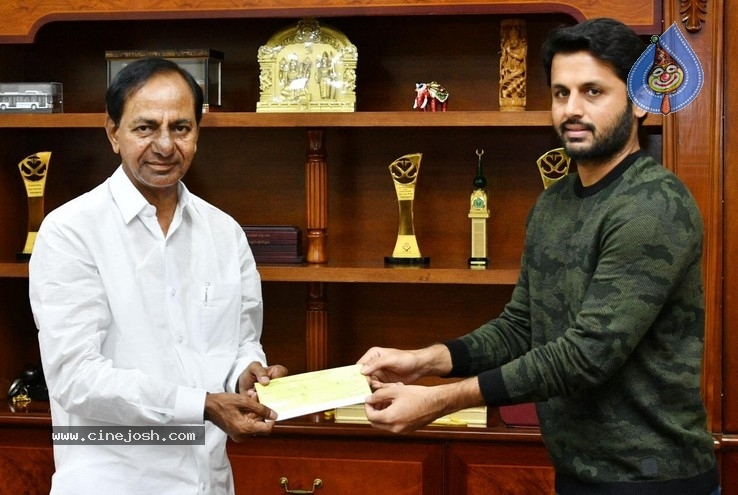 Nithin Meets KCR - 3 / 5 photos