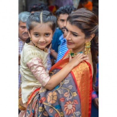 Lakshmi Manchu With Her Daughter