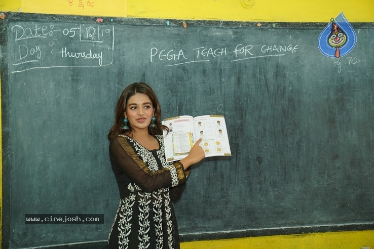 Nidhhi Agerwal Teaches English To Pega Teach For Change - 7 / 20 photos