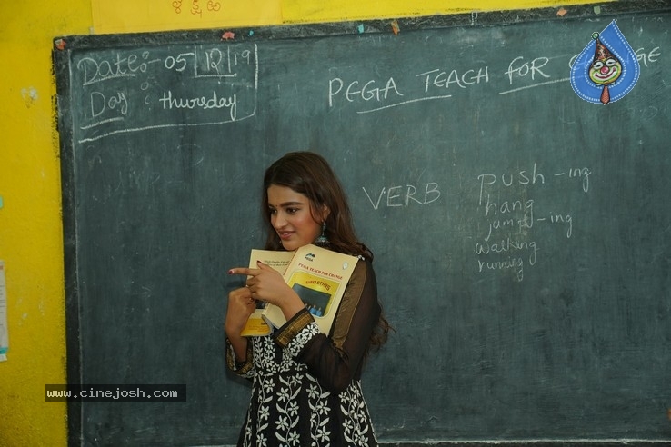 Nidhhi Agerwal Teaches English To Pega Teach For Change - 13 / 20 photos