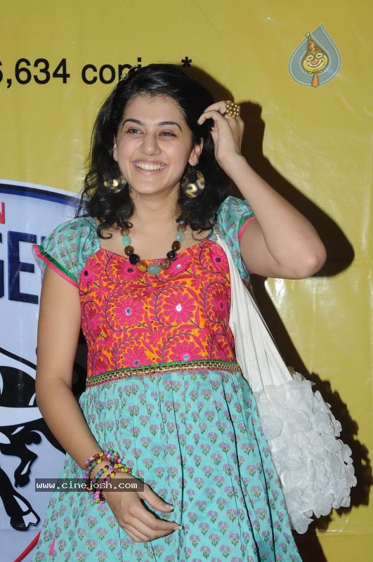 Tapsee visits Nizam College Grounds - 58 / 72 photos