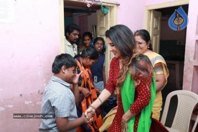 Actress Sakshi Agarwal visited Autism Affected Children Home - 6 of 7