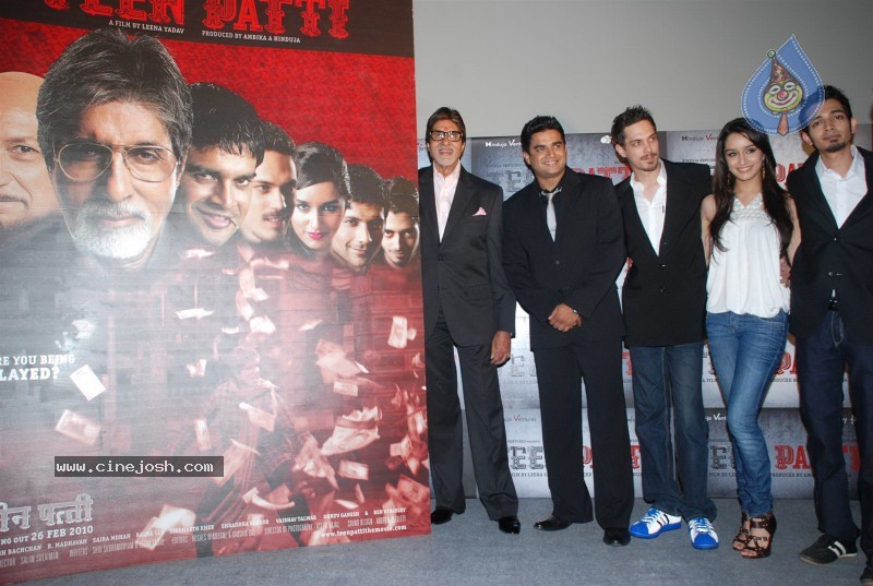 Amitabh Bachchan,Madhavan At Teen Patti Movie Press Meet - 4 / 37 photos