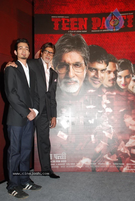 Amitabh Bachchan,Madhavan At Teen Patti Movie Press Meet - 17 / 37 photos