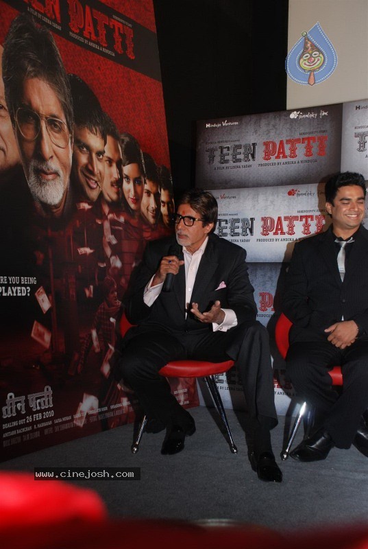 Amitabh Bachchan,Madhavan At Teen Patti Movie Press Meet - 18 / 37 photos