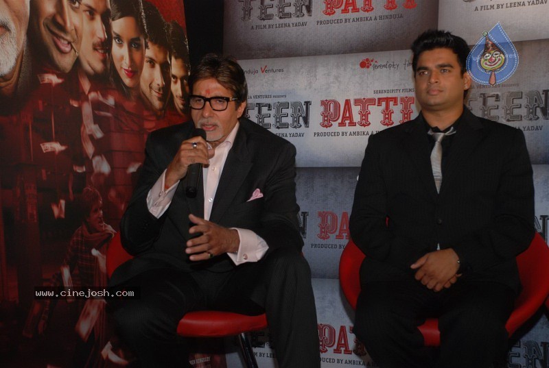 Amitabh Bachchan,Madhavan At Teen Patti Movie Press Meet - 37 / 37 photos