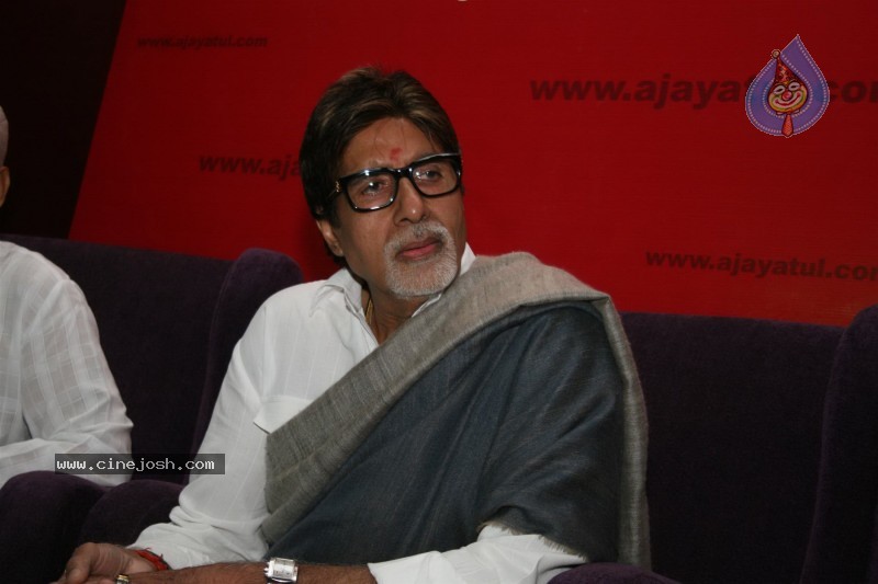 Big B, Raj Thackeray at a website launch. - 7 / 29 photos