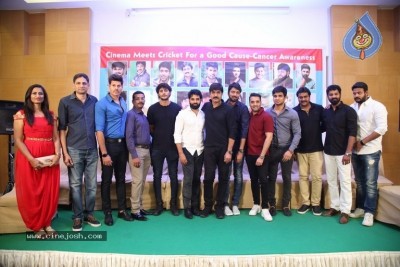 Cinema meets Cricket For A Good Cause Cancer Awareness Press Meet