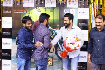 Jr NTR Presents Janatha Garage Bike to Winner