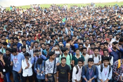 Mahanubhavudu Movie Song Launch at St.Mary's College