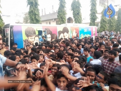 Husharu Movie Team Bus Tour Vijayawada - 6 of 14
