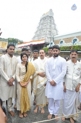 Lie Movie Team Visits Tirumala - 7 of 14