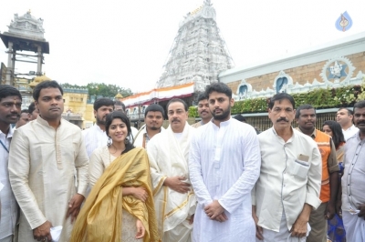 Lie Movie Team Visits Tirumala - 9 of 14