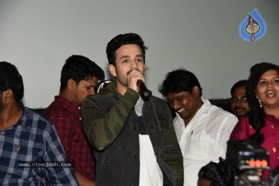 Mr Majnu Team At Sailaja Theatre Vijayawada - 13 of 17