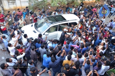 Power Star Pawan Kalyan Fans Hungama at Dil Raju office - 10 of 34