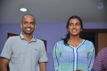 Pullela Gopichand and Sindhu watches Janatha Garage - 9 of 25