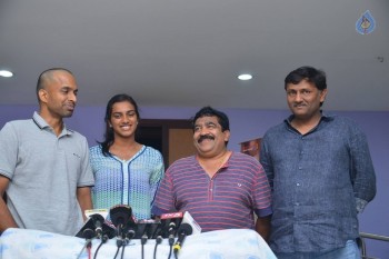 Pullela Gopichand and Sindhu watches Janatha Garage - 18 of 25