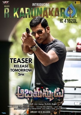 Abhimanyudu Teaser Release Date Poster