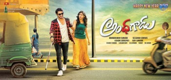 Andhagadu New Year Wishes Posters