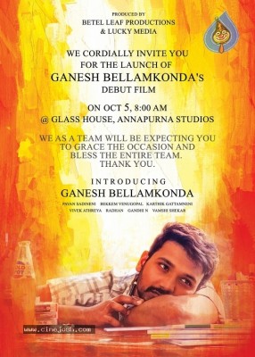 Bellamkonda Ganesh Debut Launch Posters