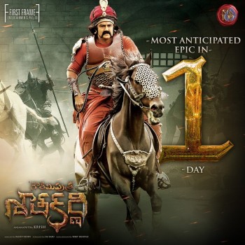 Gautamiputra Satakarni 1 Day to go Posters