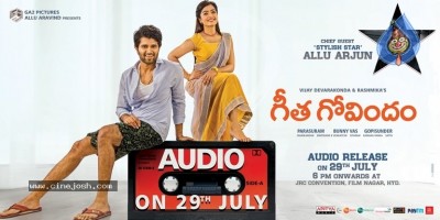 Geetha Govindam Audio Release Date Poster