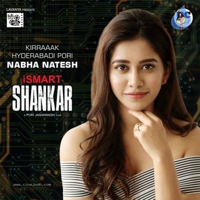 iSmart Shankar Movie Nabha Natesh First Look Poster