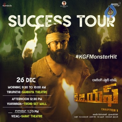 KGF Movie Success Tour Poster