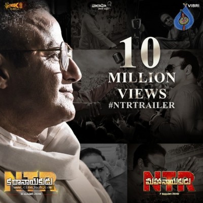 NTR Kathanayakudu 10 Million Views Poster