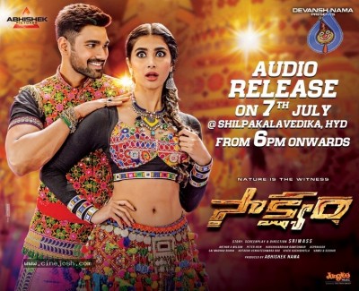 Saakshyam Audio Release Date Posters