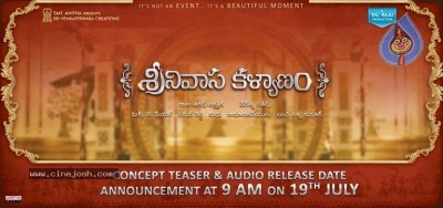 Srinivasa Kalyanam Teaser n Audio Release Dates Poster