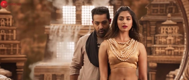 Aravindha Sametha Reddy Ikkada Soodu Song Stills - 5 / 6 photos