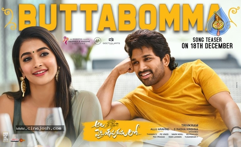 Butta Bomma Song Poster in Ala Vaikunthapurramloo - 2 / 2 photos