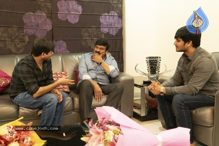 Chiranjeevi With Arjun Suravaram Team  - 8 / 9 photos