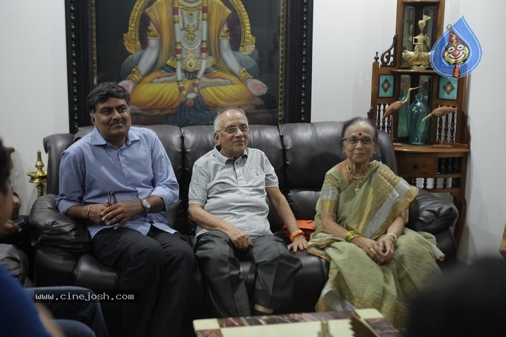 Senior Director Singeetham  At Vallidhari Madhya Movie Sets - 5 / 35 photos