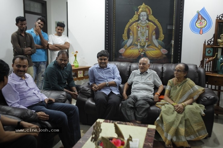 Senior Director Singeetham  At Vallidhari Madhya Movie Sets - 8 / 35 photos