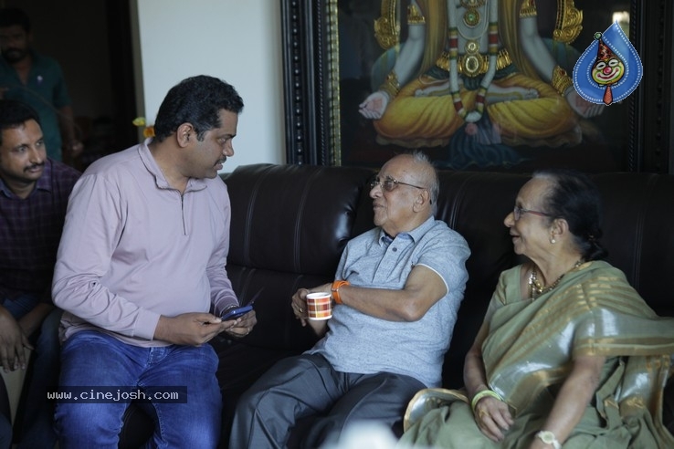 Senior Director Singeetham  At Vallidhari Madhya Movie Sets - 9 / 35 photos