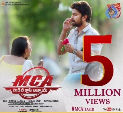 MCA Movie Teaser 5 Million Views Poster - 1 of 1