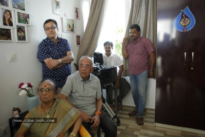 Senior Director Singeetham  At Vallidhari Madhya Movie Sets - 35 of 35